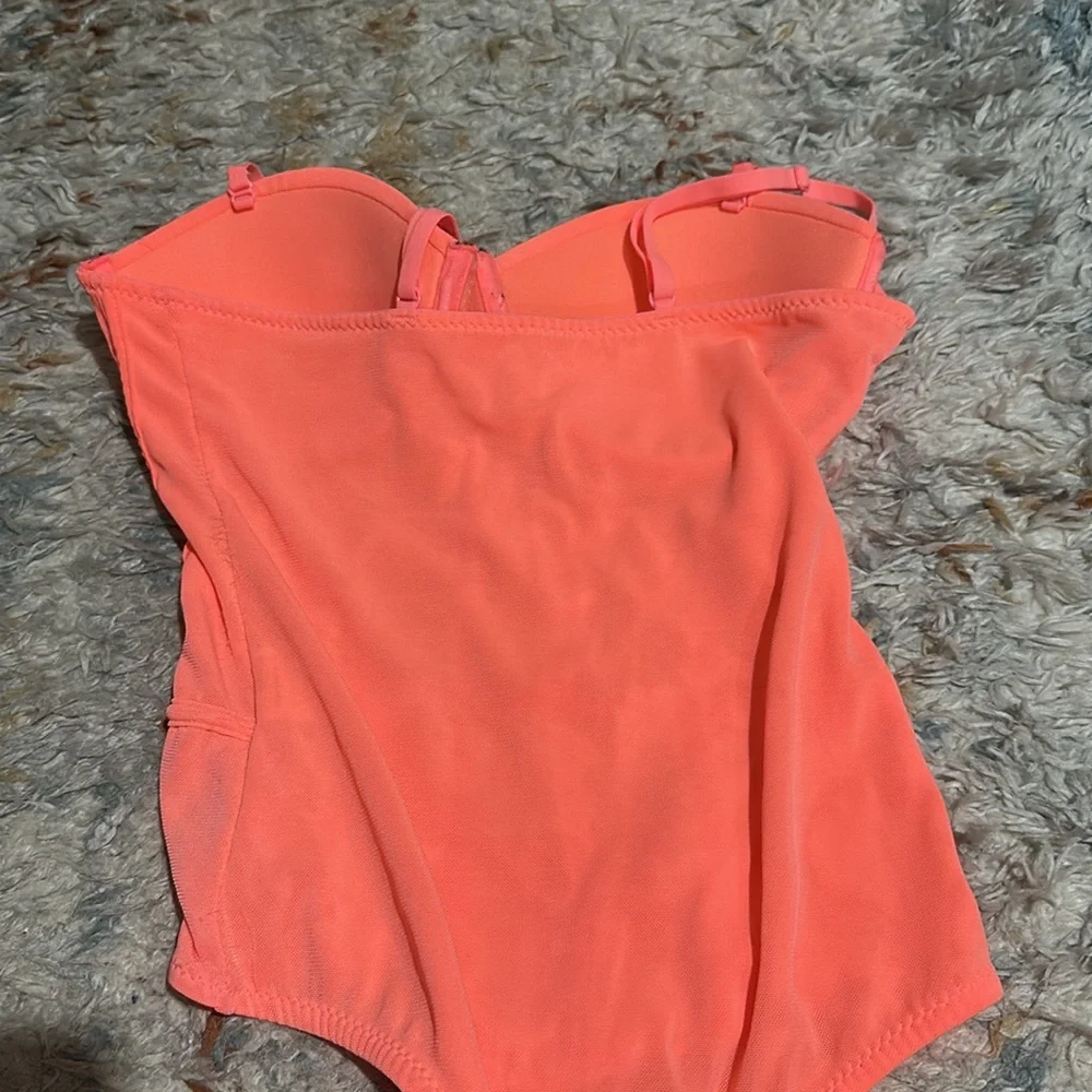 Vibrant Coral Bodysuit - Picture 2 of 3